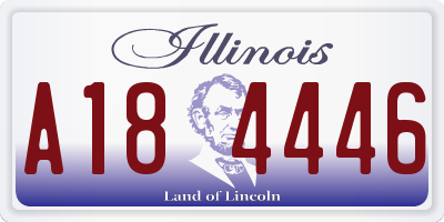 IL license plate A184446