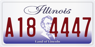 IL license plate A184447