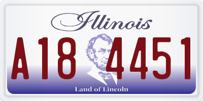 IL license plate A184451