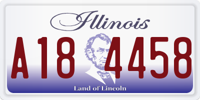 IL license plate A184458
