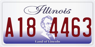 IL license plate A184463