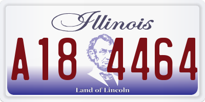 IL license plate A184464