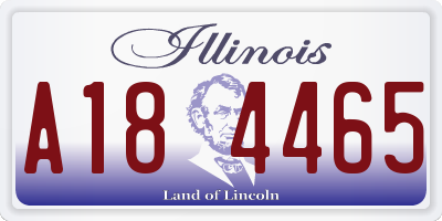 IL license plate A184465