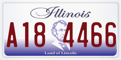 IL license plate A184466