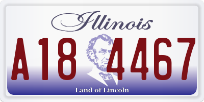 IL license plate A184467