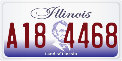 IL license plate A184468