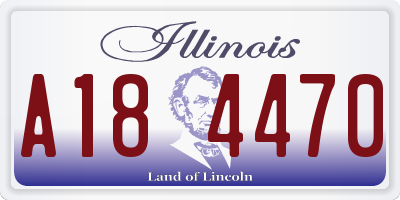 IL license plate A184470