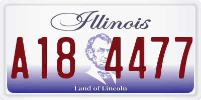 IL license plate A184477