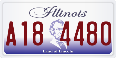 IL license plate A184480