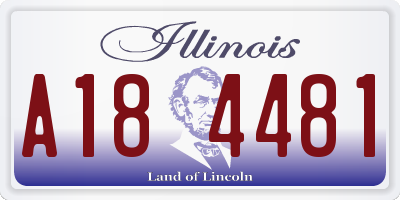 IL license plate A184481