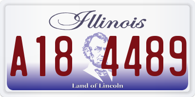 IL license plate A184489