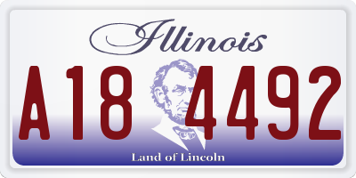 IL license plate A184492