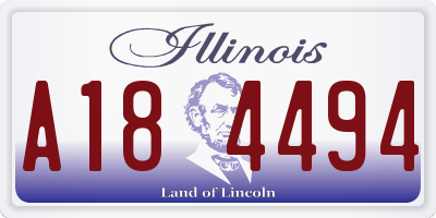 IL license plate A184494