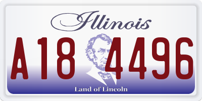 IL license plate A184496
