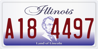 IL license plate A184497