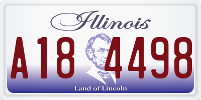 IL license plate A184498