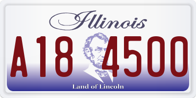 IL license plate A184500