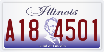 IL license plate A184501