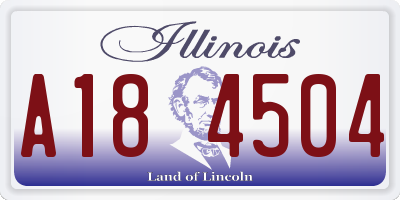 IL license plate A184504