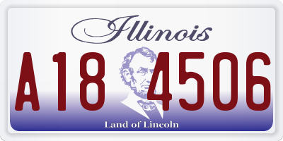 IL license plate A184506