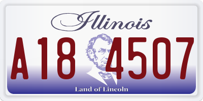 IL license plate A184507