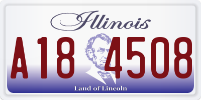 IL license plate A184508