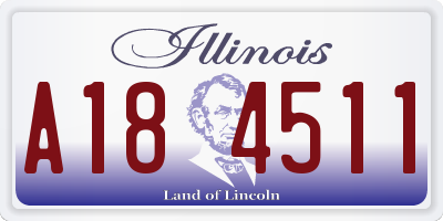 IL license plate A184511