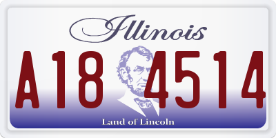 IL license plate A184514