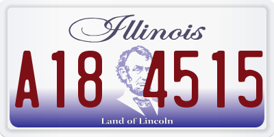 IL license plate A184515