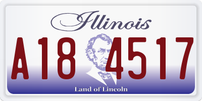 IL license plate A184517