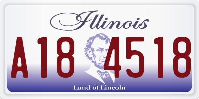 IL license plate A184518