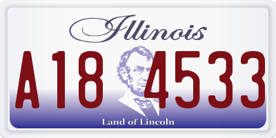 IL license plate A184533