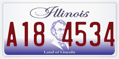 IL license plate A184534