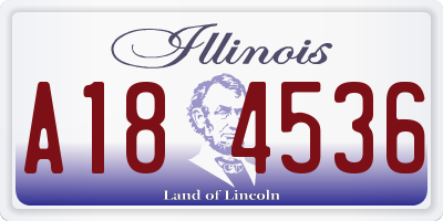 IL license plate A184536