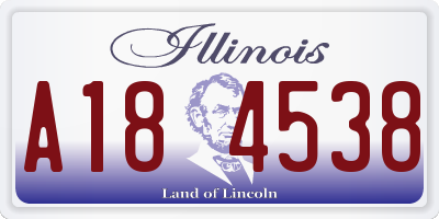 IL license plate A184538
