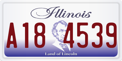 IL license plate A184539