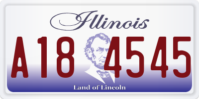 IL license plate A184545