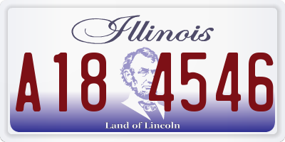 IL license plate A184546