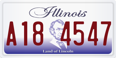 IL license plate A184547