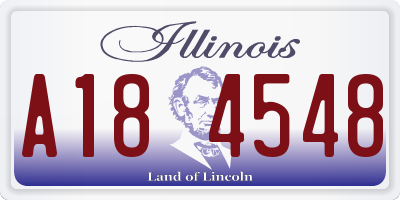 IL license plate A184548