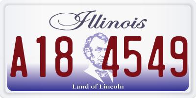 IL license plate A184549