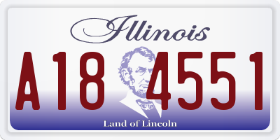 IL license plate A184551
