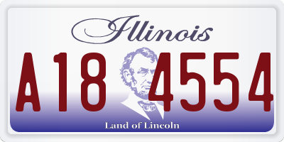 IL license plate A184554