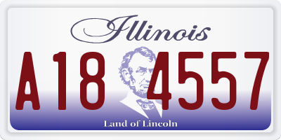 IL license plate A184557