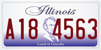 IL license plate A184563