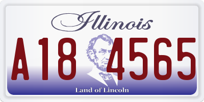 IL license plate A184565