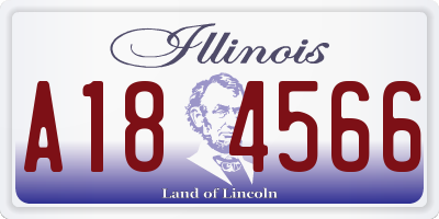 IL license plate A184566