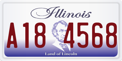 IL license plate A184568