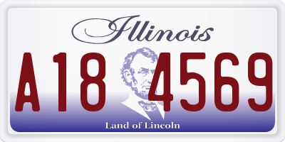 IL license plate A184569
