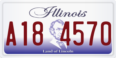 IL license plate A184570